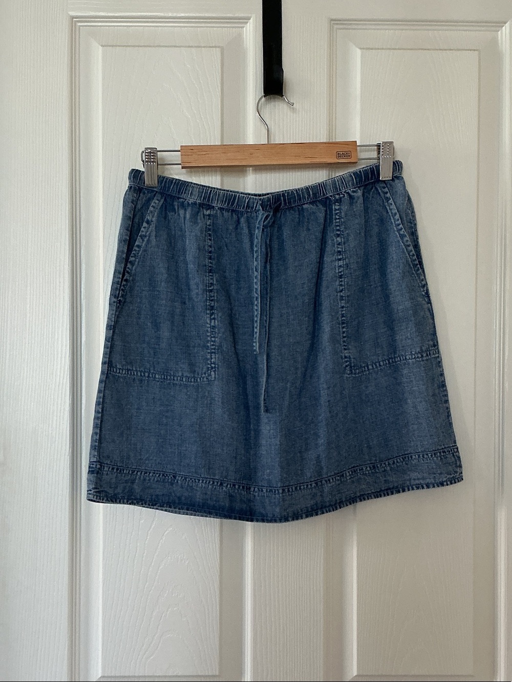 Splendid Blue Denim Drawstring Mini Skirt